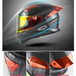 Carbon Fiber Casco De Moto for Women Safety High Quality Colorful Visor with Inner Anti-UV Lens Full Face Outside Racing - Image 4