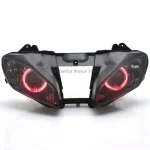 Motorcycle Custom HID Projector Headlight Assembly Angel Eye LED Headlight For Yamaha YZF R6 08-15 Headlamp Faros Led Moto Farol - Image 2