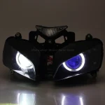 Motorcycle LED White Angel DRL Headlamp Phares Moto HID Projector Conversion Headlight Assembly For Honda CBR1000RR Proiettori - Image 4